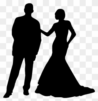 Couple Clipart Prom - Couple Clipart Black - Png Download