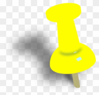 Yellow Push Pin Clip Art - Push Pin Clip Art Yellow - Png Download