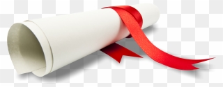 Academic Certificate Graduate Diploma Academic Degree - Paper Roll With Ribbon Clipart