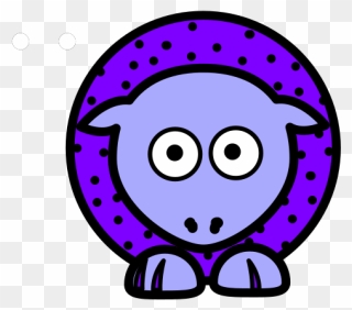 Purple With Black Polka-dots And Blue Feet Wider Body - Cartoon Clipart