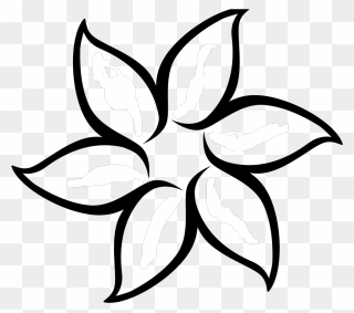 Basic Flower Clipart Png Great Template For Flower - Flower Outline Clipart Transparent Png