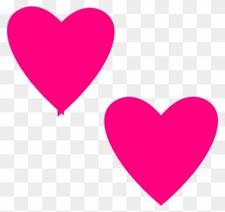 Heart Clipart Clipart Pink Double Heart - Hot Pink Heart Png Transparent Png