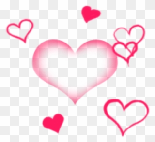 Pink M Valentine"s Day Line Heart Clip Art - Transparent Background Light Pink Hears - Png Download