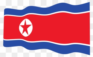 North Korea Waving Flag - Flag Clipart