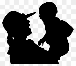 Mother Child Clip Art - Silhouette Mother And Child Clip Art - Png Download