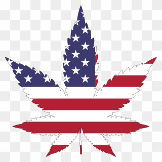 Plant,veterans Day,tree - Marijuana Leaf American Flag Clipart
