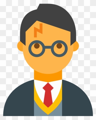 Harry Potter Icon - Harry Potter Flat Vector Clipart