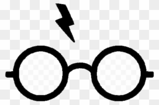 Harry Potter Glasses Drawn Free Clipart Transparent - Harry Potter Glasses Sticker - Png Download