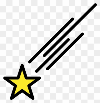 Shooting Star Emoji Clipart - Islamic Symbol - Png Download