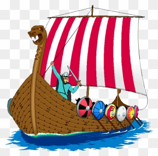 Cartoon Viking Longship - Cartoon Viking Ship Gif Clipart