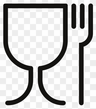 Glass And Fork Sign Vector Image - Food Safe Symbol Clipart