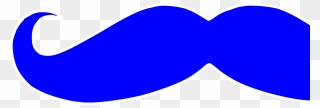 Mustache Clip Art Blue - Png Download