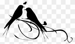 Birds On A Branch Png Icons - Silhouette Black Bird Vector Clipart