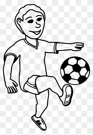Soccer Ball Clip Art , Png Download - Play Football Clipart Black And White Transparent Png