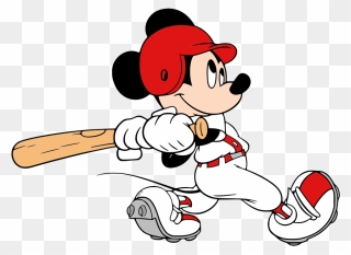 Clipart Baseball Mickey Mouse - Baseball Clipart - Png Download
