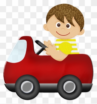 Baby Race Car Clipart Image Free Download Lets Go - Boy With Car Drawing - Png Download