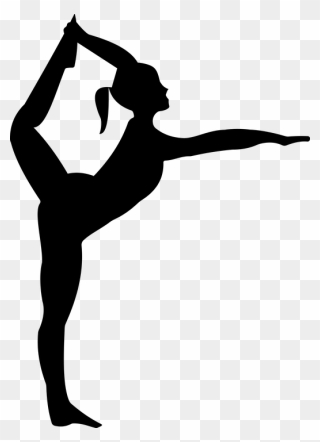 Silhouette Drawing Clip Art - Ballet Stretching Silhouette - Png Download