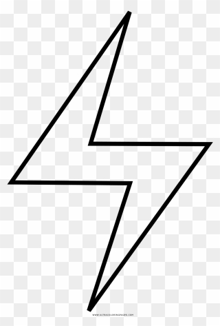 Lightning Bolt Coloring Page - Triangle Clipart