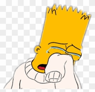 Facial Yellow Sadness Crying Expression Simpson Bart - Bart Simpson Sad Drawing Clipart