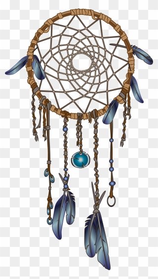 Earring Drawing Dream Catcher - Native American Dream Catcher Drawing Clipart