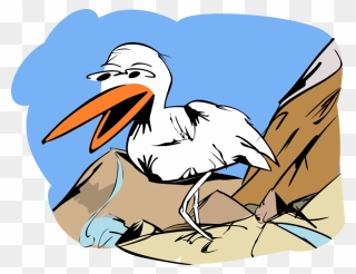 Free Bird In A Desert Landscape Clip Art - Clip Art - Png Download