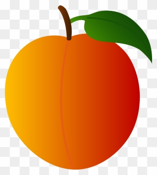 Fruit Orange Apple Clipart Free Clip Art Images - Peach Clipart - Png Download