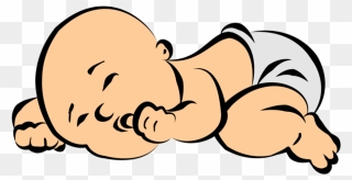 Sleeping Clipart Baby - New Born Baby Clip Art - Png Download