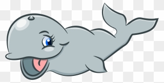 Cute Whale Clipart - ภาพ สัตว์ การ์ตูน น่า รัก - Png Download
