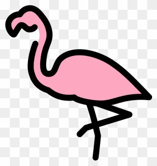 Flamingo Emoji Clipart - Greater Flamingo - Png Download