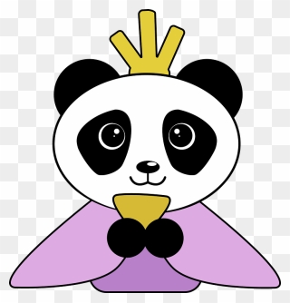 Panda Queen Clipart - Panda Black And White - Png Download