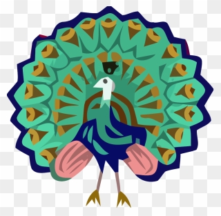 Peacock Clipart National Indian Bird, Peacock National - Myanmar National Animal Green Peafowl - Png Download