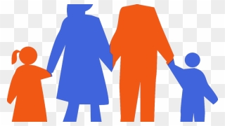 Families Belong Together Rally - Cartoon Family Silhouette Clipart