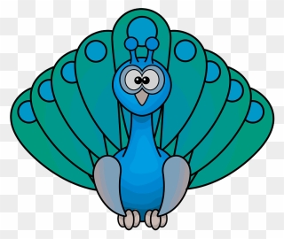 Cartoon Peacock Clipart - Cartoon Peacock - Png Download