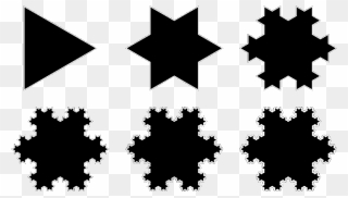 Drawn Snowflake Complicated - Koch Snowflake 5 Iterations Clipart