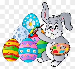 Easter Bunny Easter Egg Clip Art - Easter Eggs Clipart - Png Download