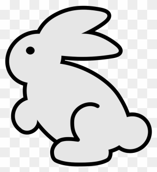 Line Art,beak,rabits And Hares - Simple Easter Bunny Cartoon Clipart