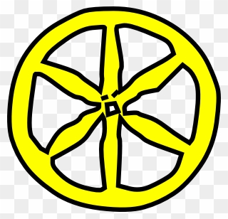 Yellow Wagon Wheel Clipart - Png Download