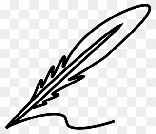 Quill Clipart Black And White - Black And White Pen - Png Download