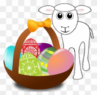 Easter Eggs And Lamb Clipart