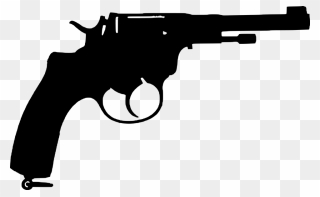 Clip At Pistol - Gun Silhouette Png Transparent Png