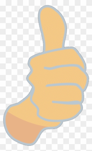 Thumbs Up, Modified Original With Blue Borders Png - Illustration Clipart