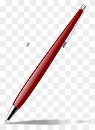 Red Glossy Pen Svg Clip Arts - Drawing Pencil - Png Download