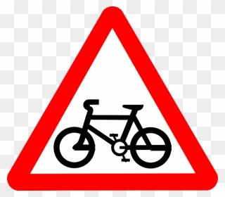 Svg Road Signs 24 Clip Art At Clker - Cycle Route Ahead Sign - Png Download