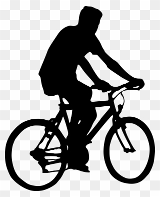 Cycling Bicycle Silhouette Clip Art - Biker Clip Art - Png Download