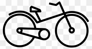 Simple Bike Drawing At - Bicycle Clip Art - Png Download