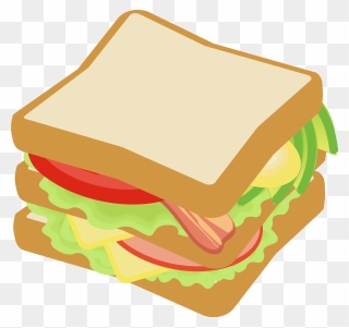 Sandwich Bread Clipart - サンドイッチ イラスト - Png Download