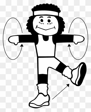 Exercise Clip Art Black And White - Png Download