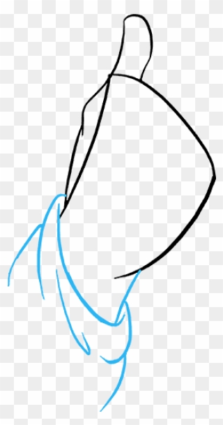 Blue Drawing Hand - Sketch Clipart