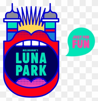 Amusement Park Clipart Luna Park - Luna Park Melbourne Logo - Png Download
