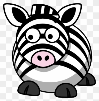 Black And White Zebra Head Clipart - Png Download